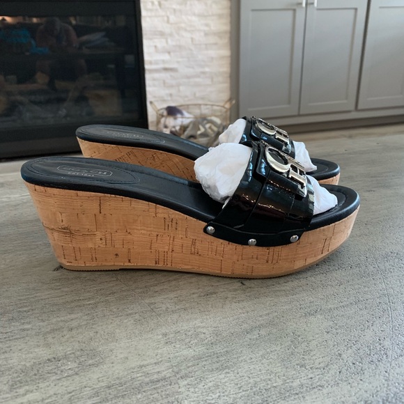 Coach Leatuer & Cork Wedges in great condition - Picture 2 of 4